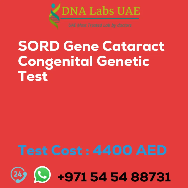 SORD Gene Cataract Congenital Genetic Test sale cost 4400 AED