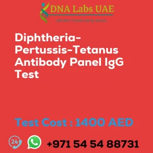 Diphtheria-Pertussis-Tetanus Antibody Panel IgG Test sale cost 1400 AED