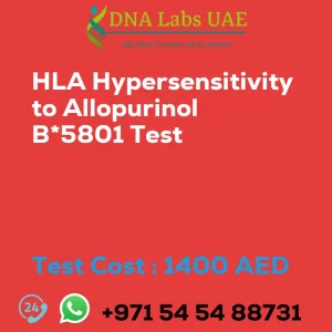 HLA Hypersensitivity to Allopurinol B*5801 Test sale cost 1400 AED