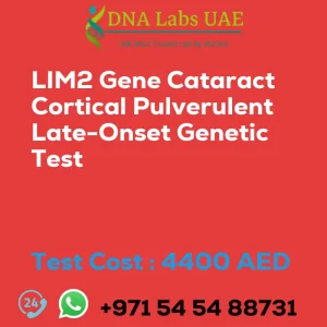 LIM2 Gene Cataract Cortical Pulverulent Late-Onset Genetic Test sale cost 4400 AED