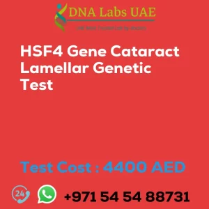 HSF4 Gene Cataract Lamellar Genetic Test sale cost 4400 AED