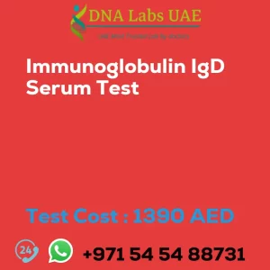 Immunoglobulin IgD Serum Test sale cost 1390 AED