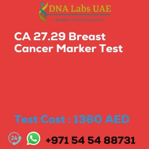 CA 27.29 Breast Cancer Marker Test sale cost 1360 AED