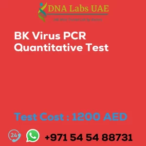 BK Virus PCR Quantitative Test sale cost 1200 AED