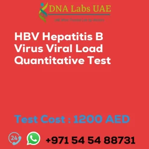 HBV Hepatitis B Virus Viral Load Quantitative Test sale cost 1200 AED