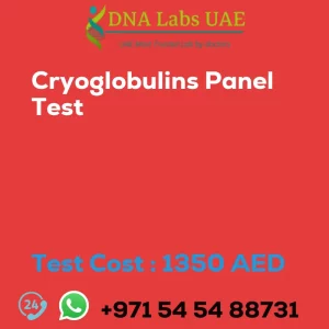 Cryoglobulins Panel Test sale cost 1350 AED