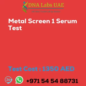 Metal Screen 1 Serum Test sale cost 1350 AED