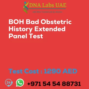 BOH Bad Obstetric History Extended Panel Test sale cost 1290 AED