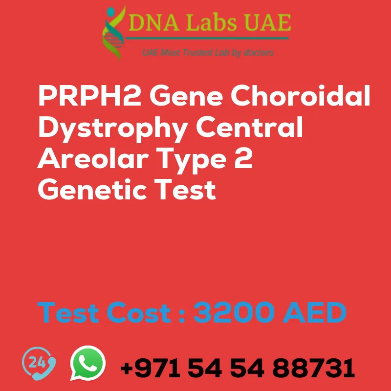 PRPH2 Gene Choroidal Dystrophy Central Areolar Type 2 Genetic Test sale cost 3200 AED