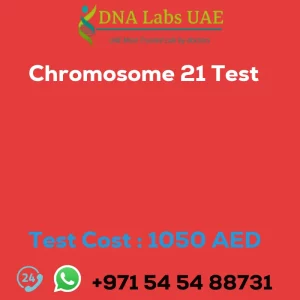 Chromosome 21 Test sale cost 1050 AED