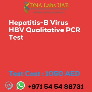 Hepatitis-B Virus HBV Qualitative PCR Test sale cost 1050 AED