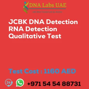 JCBK DNA Detection RNA Detection Qualitative Test sale cost 1160 AED