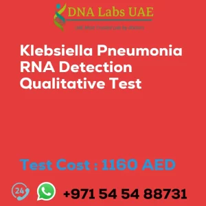 Klebsiella Pneumonia RNA Detection Qualitative Test sale cost 1160 AED