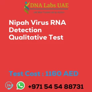 Nipah Virus RNA Detection Qualitative Test sale cost 1160 AED