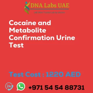 Cocaine and Metabolite Confirmation Urine Test sale cost 1220 AED