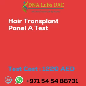 Hair Transplant Panel A Test sale cost 1220 AED