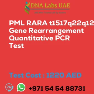 PML RARA t1517q22q12 Gene Rearrangement Quantitative PCR Test sale cost 1220 AED