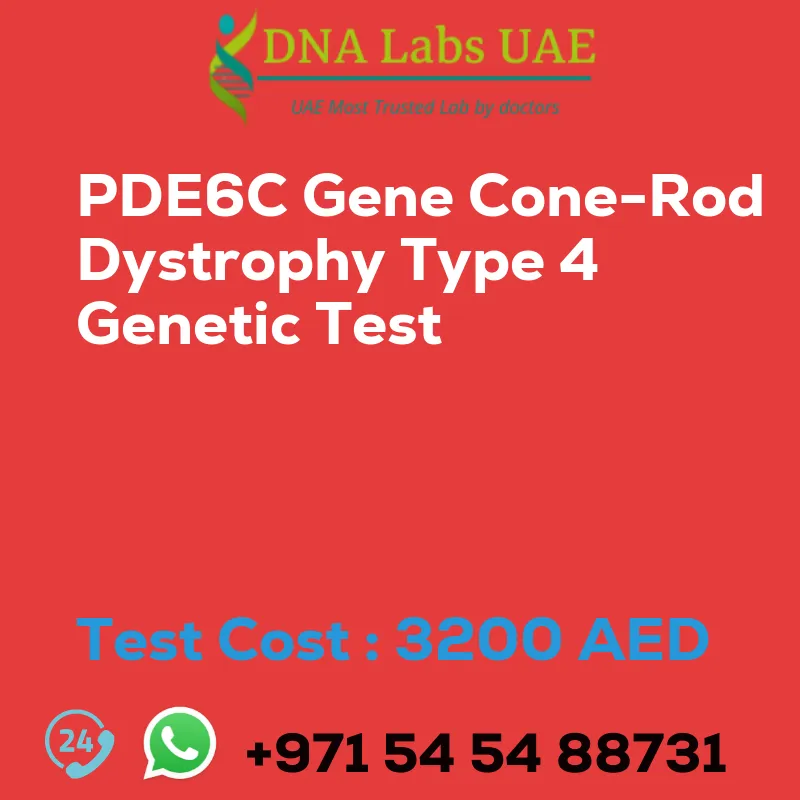 PDE6C Gene Cone-Rod Dystrophy Type 4 Genetic Test sale cost 3200 AED
