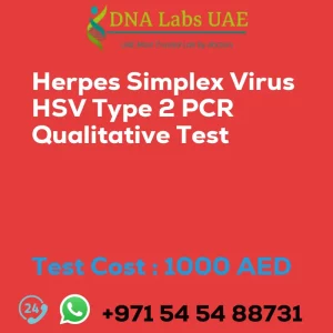 Herpes Simplex Virus HSV Type 2 PCR Qualitative Test sale cost 1000 AED