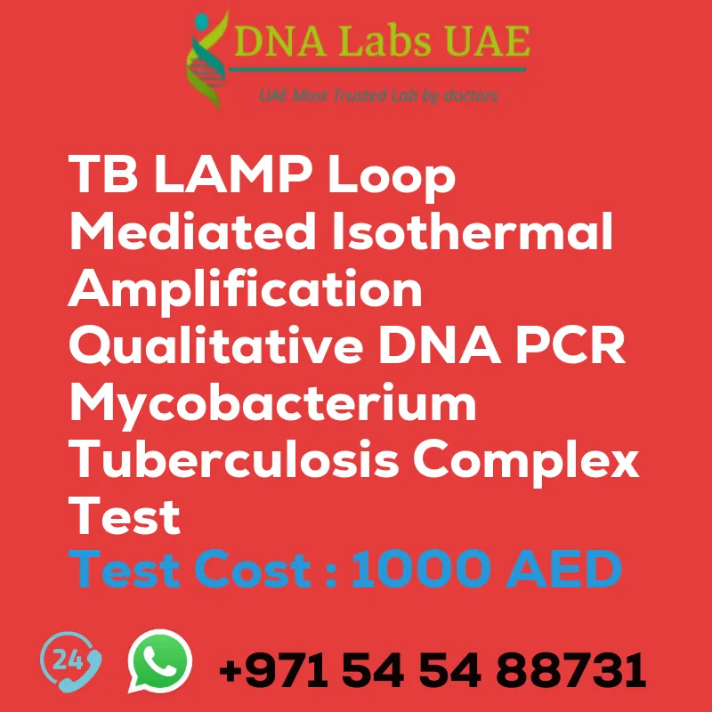 TB LAMP Loop Mediated Isothermal Amplification Qualitative DNA PCR Mycobacterium Tuberculosis Complex Test sale cost 1000 AED