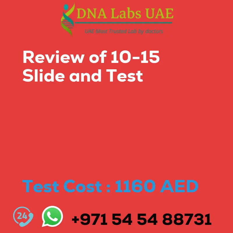 Review of 10-15 Slide and Test sale cost 1160 AED
