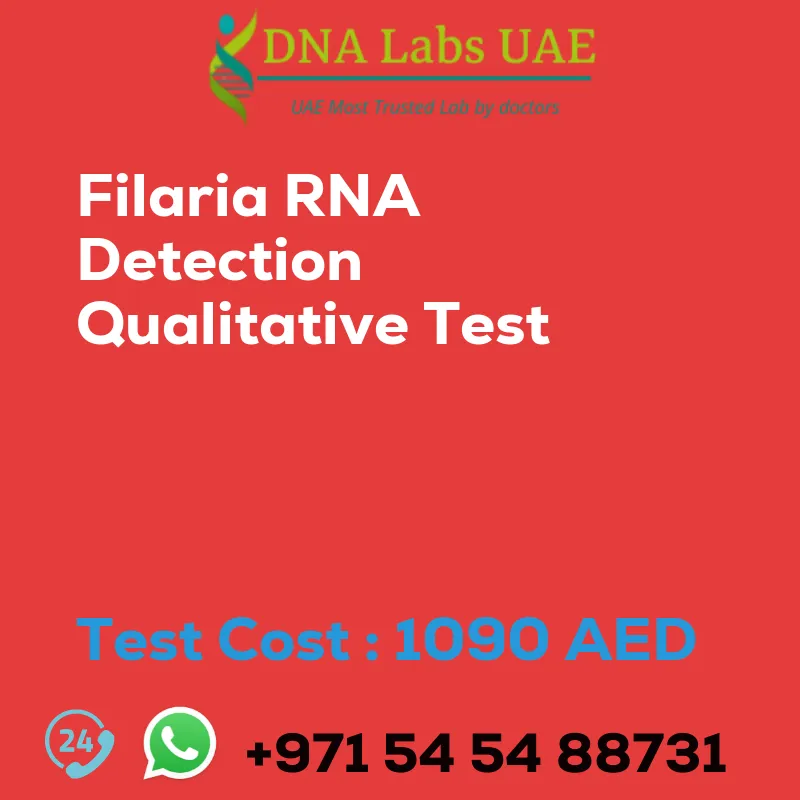 Filaria RNA Detection Qualitative Test sale cost 1090 AED