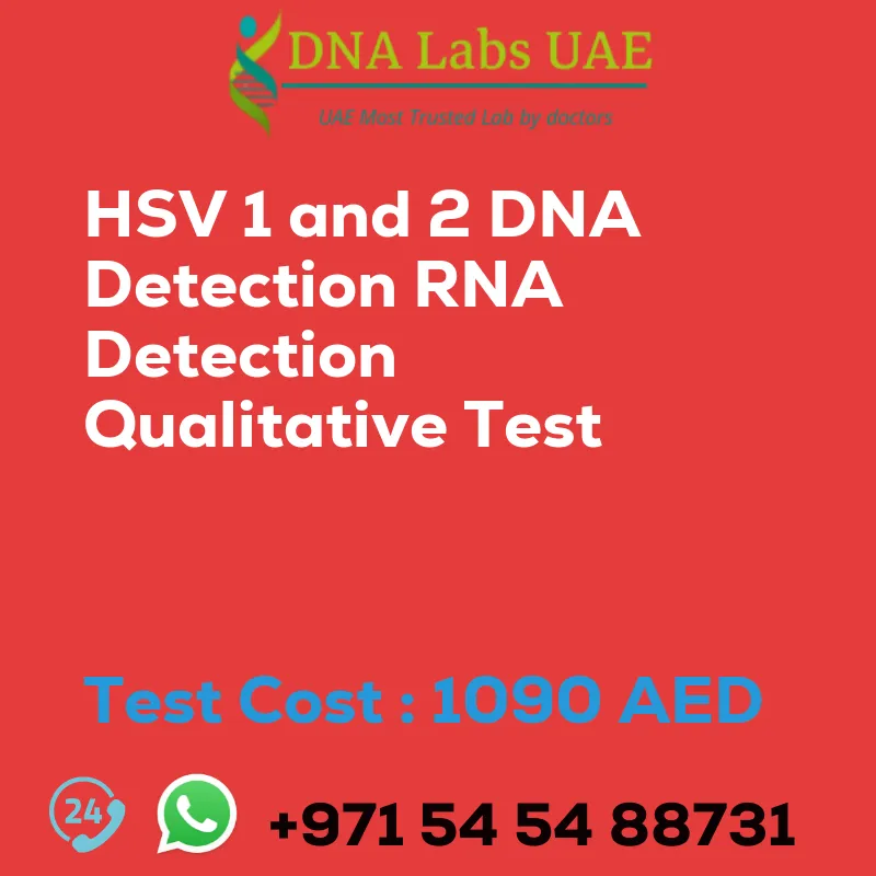 HSV 1 and 2 DNA Detection RNA Detection Qualitative Test sale cost 1090 AED