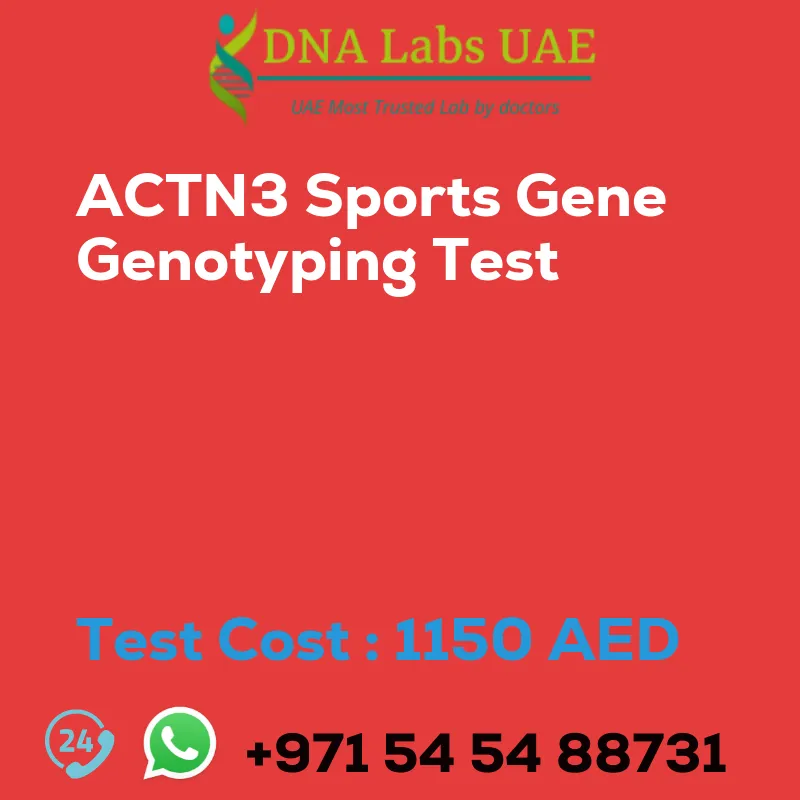 ACTN3 Sports Gene Genotyping Test sale cost 1150 AED
