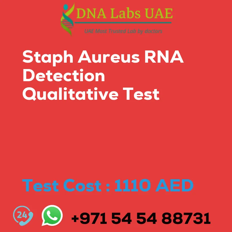 Staph Aureus RNA Detection Qualitative Test sale cost 1110 AED