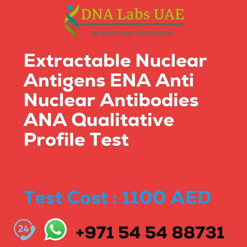 Extractable Nuclear Antigens ENA Anti Nuclear Antibodies ANA Qualitative Profile Test sale cost 1100 AED