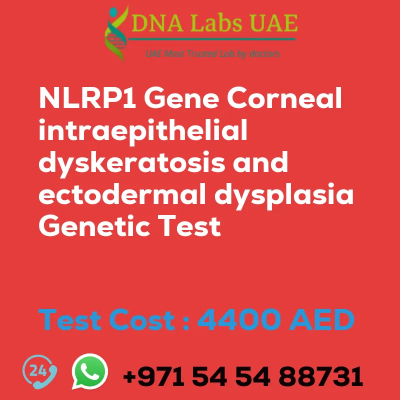 NLRP1 Gene Corneal intraepithelial dyskeratosis and ectodermal dysplasia Genetic Test sale cost 4400 AED
