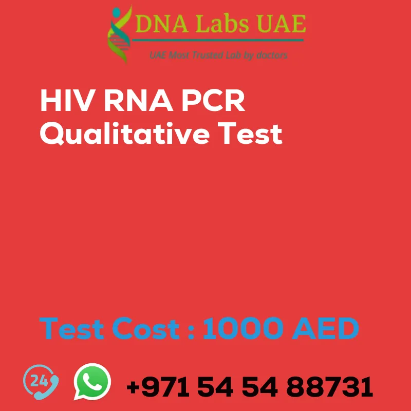HIV RNA PCR Qualitative Test sale cost 1000 AED