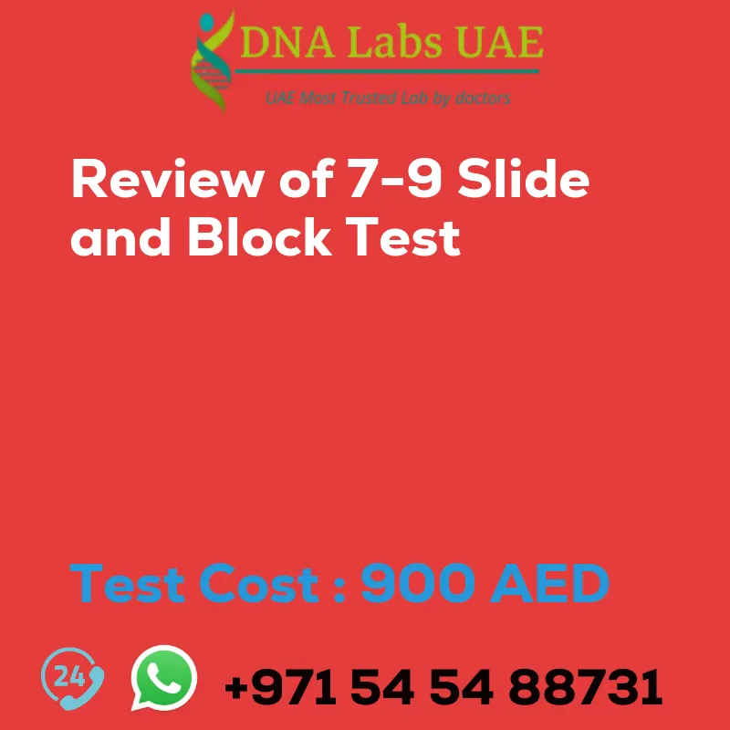 Review of 7-9 Slide and Block Test sale cost 900 AED