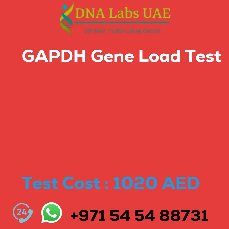 GAPDH Gene Load Test sale cost 1020 AED