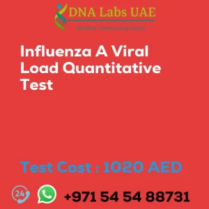 Influenza A Viral Load Quantitative Test sale cost 1020 AED