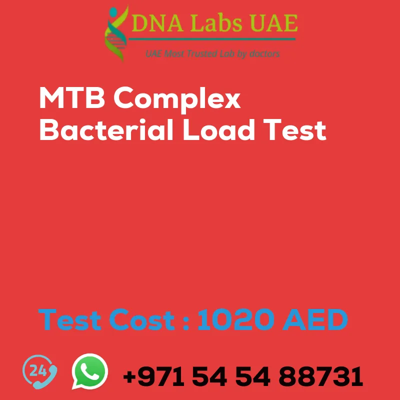 MTB Complex Bacterial Load Test sale cost 1020 AED