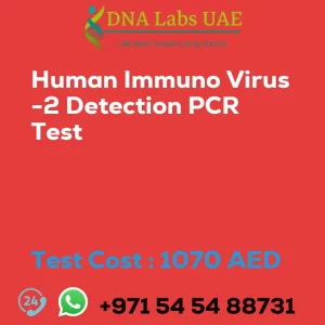 Human Immuno Virus -2 Detection PCR Test sale cost 1070 AED