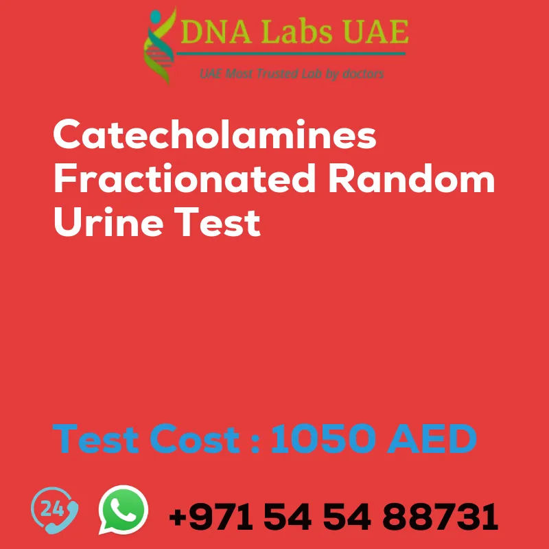 Catecholamines Fractionated Random Urine Test sale cost 1050 AED