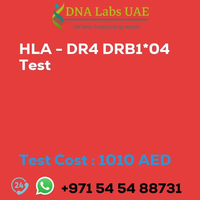 HLA - DR4 DRB1*04 Test sale cost 1010 AED