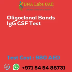 Oligoclonal Bands IgG CSF Test sale cost 980 AED
