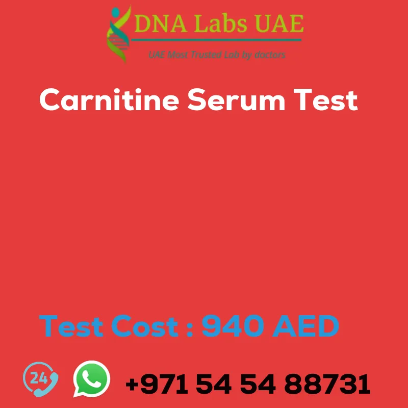 Carnitine Serum Test sale cost 940 AED