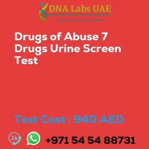 Drugs of Abuse 7 Drugs Urine Screen Test sale cost 940 AED