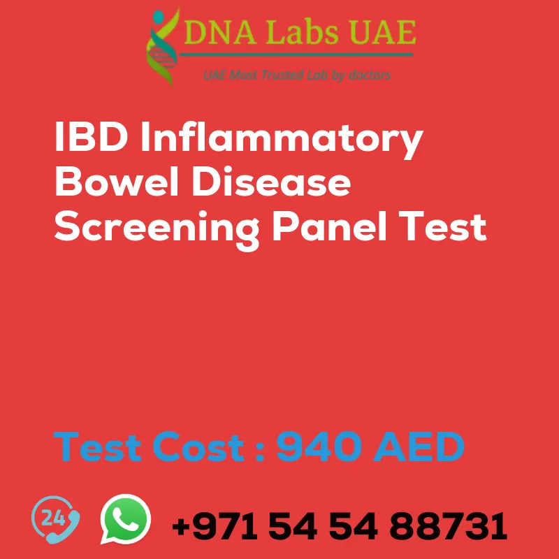 IBD Inflammatory Bowel Disease Screening Panel Test sale cost 940 AED