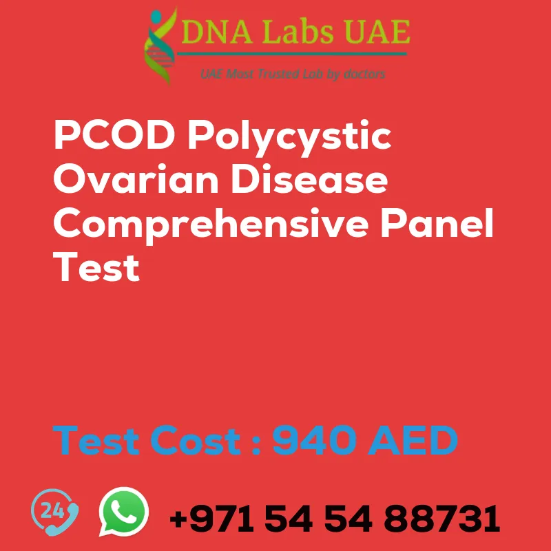 PCOD Polycystic Ovarian Disease Comprehensive Panel Test sale cost 940 AED