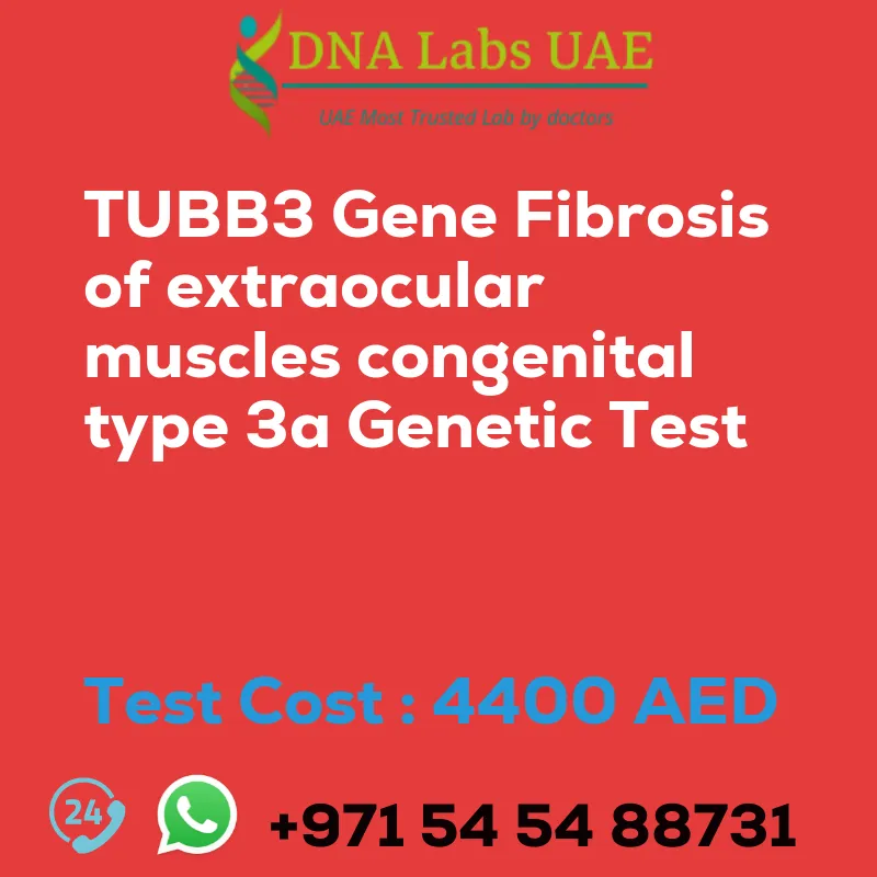 TUBB3 Gene Fibrosis of extraocular muscles congenital type 3a Genetic Test sale cost 4400 AED