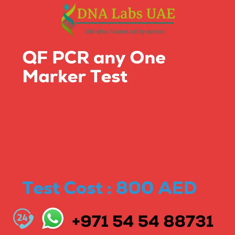 QF PCR any One Marker Test sale cost 800 AED