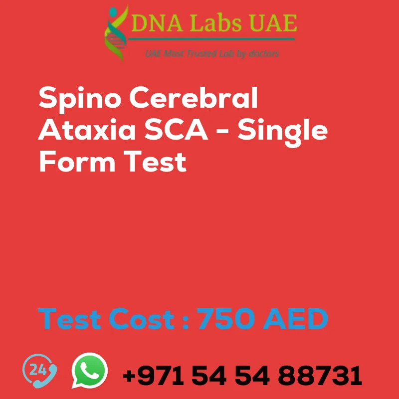 Spino Cerebral Ataxia SCA - Single Form Test sale cost 750 AED