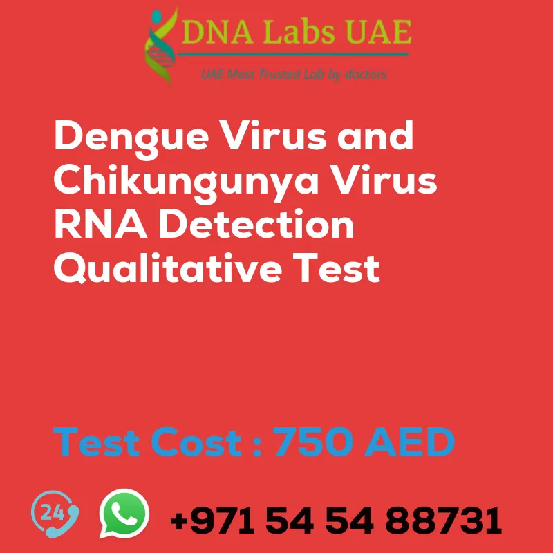 Dengue Virus and Chikungunya Virus RNA Detection Qualitative Test sale cost 750 AED