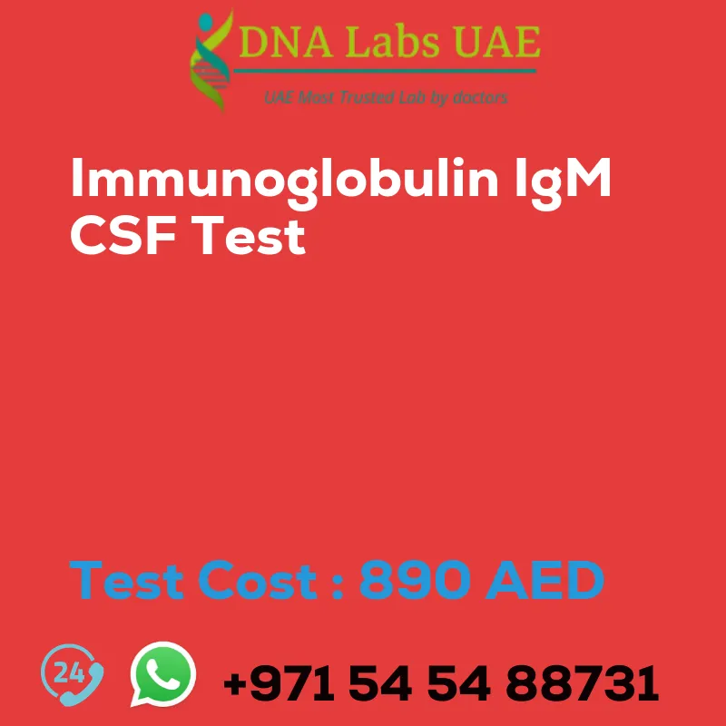 Immunoglobulin IgM CSF Test sale cost 890 AED