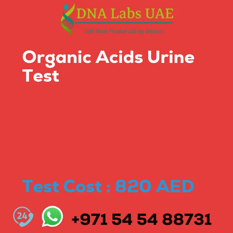 Organic Acids Urine Test sale cost 820 AED